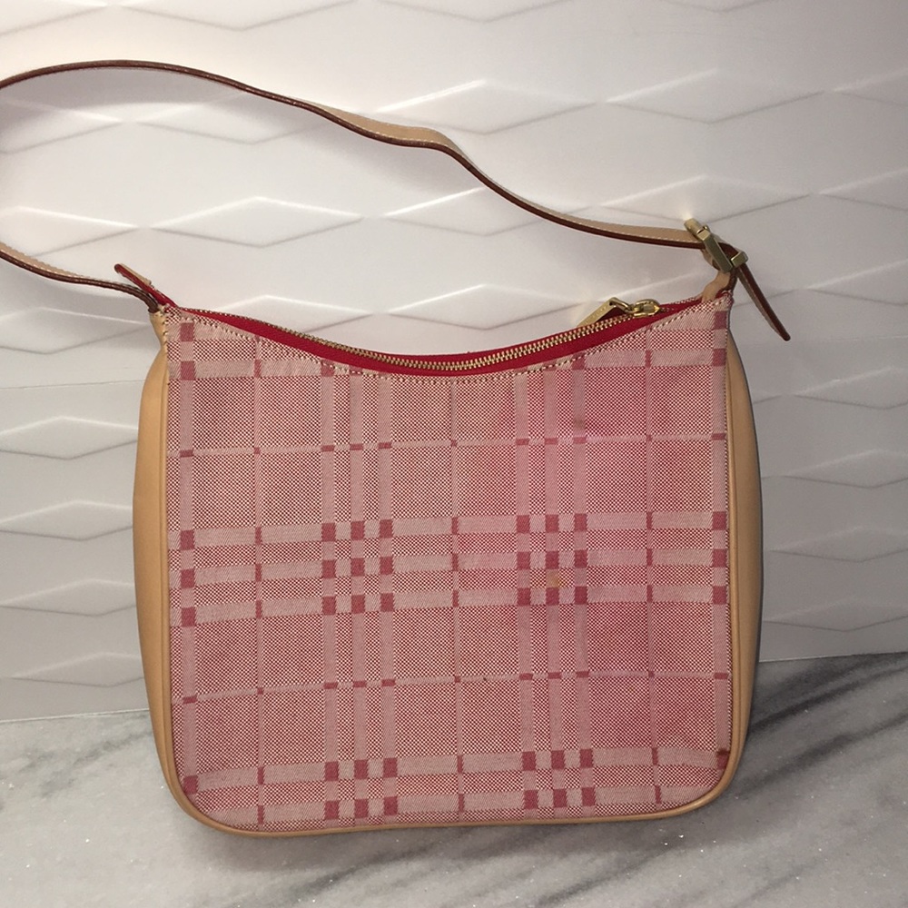 Burberry Vintage Authentic Red Denim Satchel Bag - Picture 4 of 16